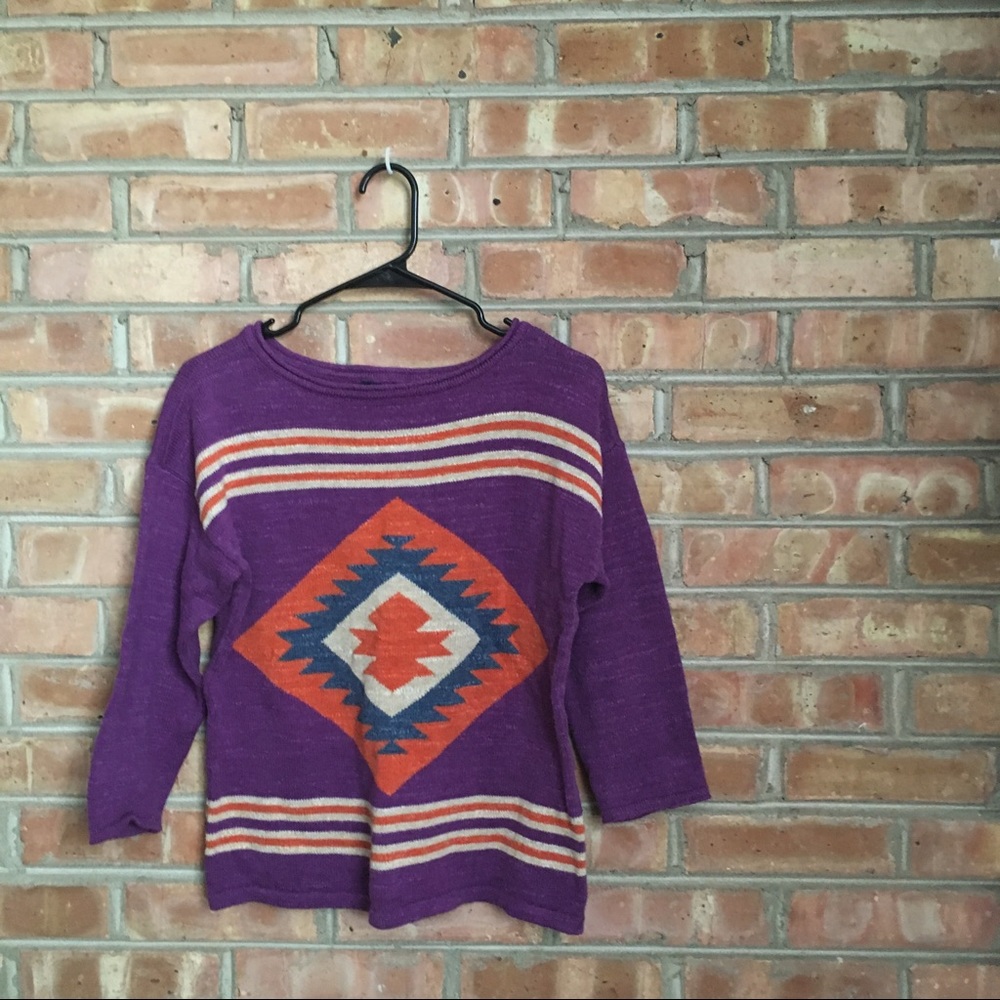 Chaps 100% cotton geometric print sweatshirt